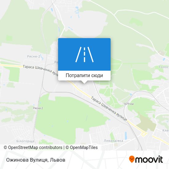 Карта Ожинова Вулиця