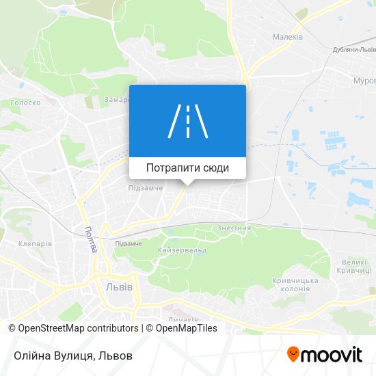 Карта Олійна Вулиця