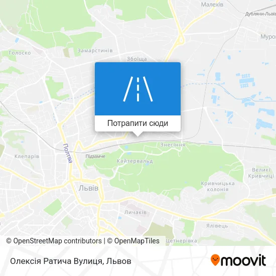 Карта Олексія Ратича Вулиця