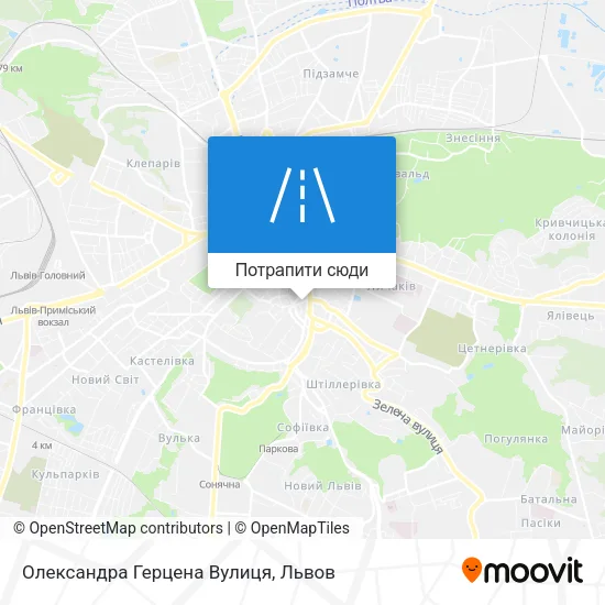 Карта Олександра Герцена Вулиця