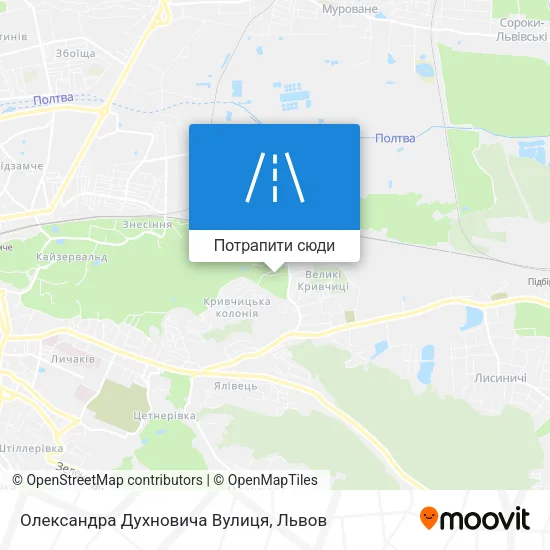 Карта Олександра Духновича Вулиця