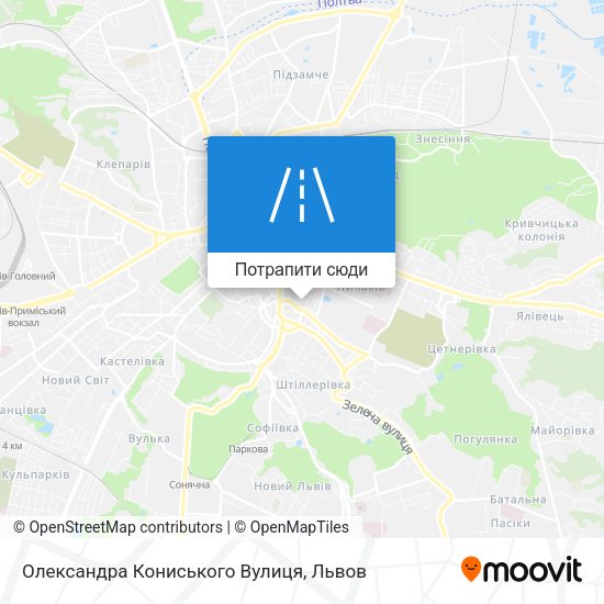 Карта Олександра Кониського Вулиця