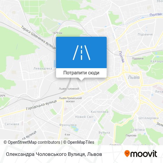 Карта Олександра Чоловського Вулиця