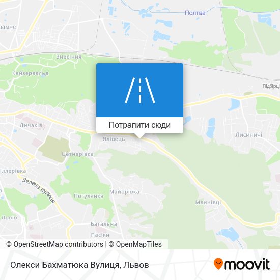 Карта Олекси Бахматюка Вулиця