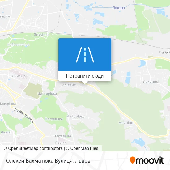 Карта Олекси Бахматюка Вулиця