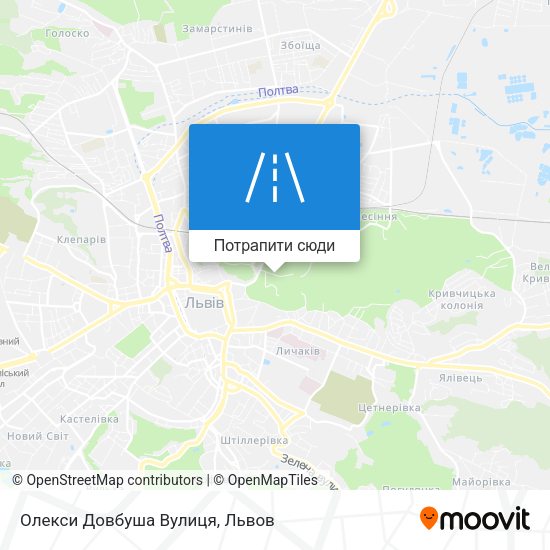 Карта Олекси Довбуша Вулиця