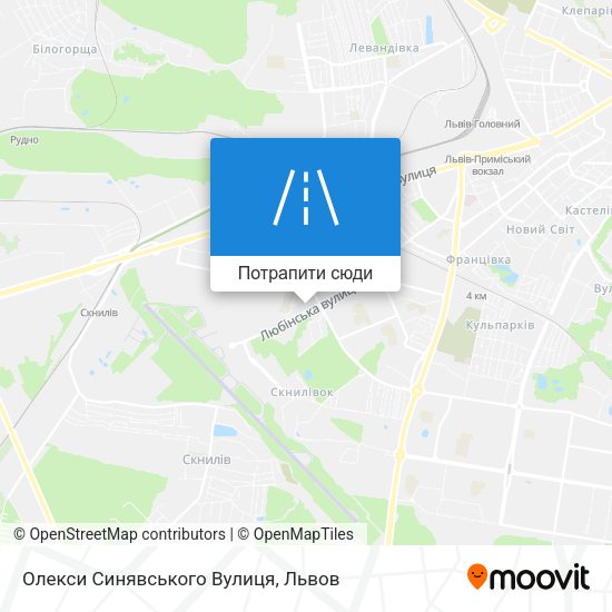Карта Олекси Синявського Вулиця