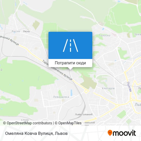 Карта Омеляна Ковча Вулиця