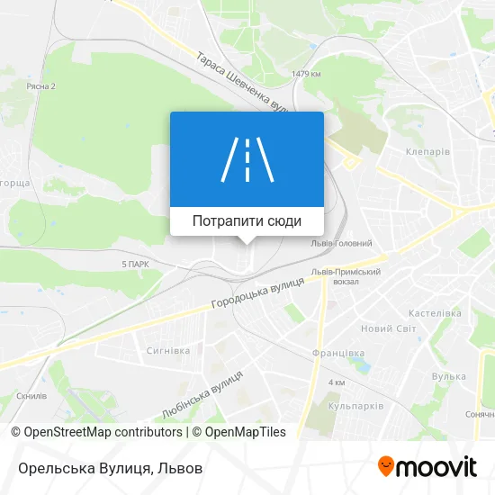 Карта Орельська Вулиця
