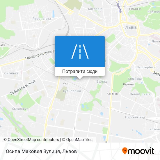 Карта Осипа Маковея Вулиця