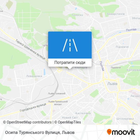 Карта Осипа Турянського Вулиця
