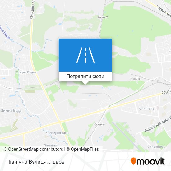 Карта Північна Вулиця