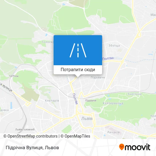 Карта Підрічна Вулиця