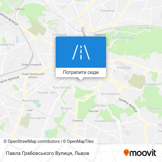 Карта Павла Грабовського Вулиця