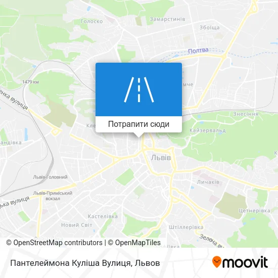 Карта Пантелеймона Куліша Вулиця