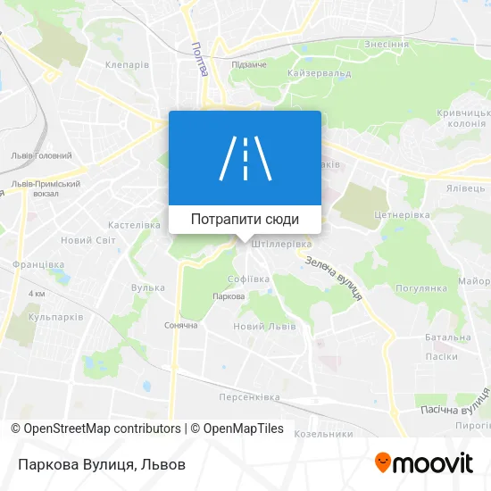 Карта Паркова Вулиця