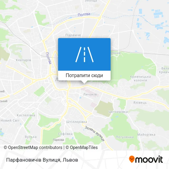 Карта Парфановичів Вулиця