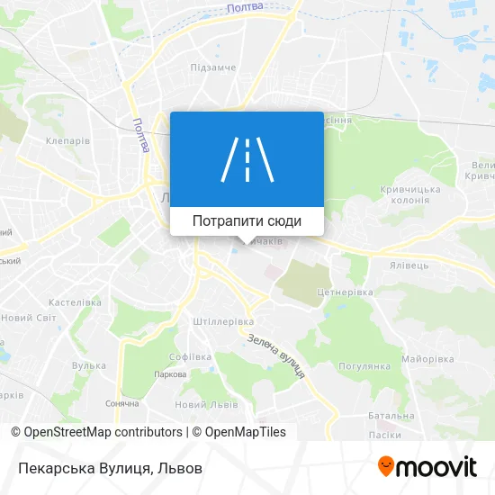 Карта Пекарська Вулиця