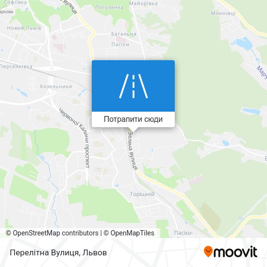 Карта Перелітна Вулиця