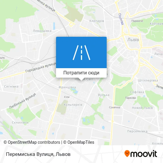 Карта Перемиська Вулиця