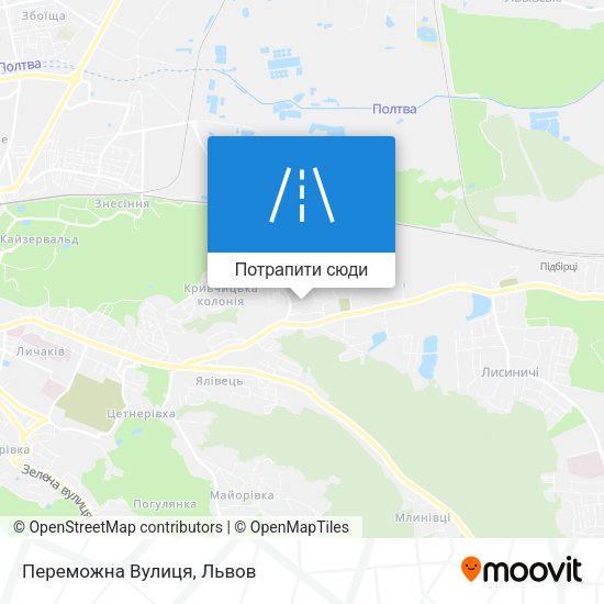 Карта Переможна Вулиця