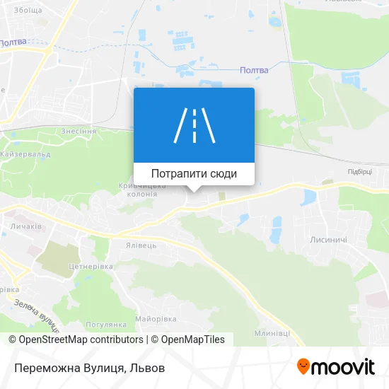 Карта Переможна Вулиця