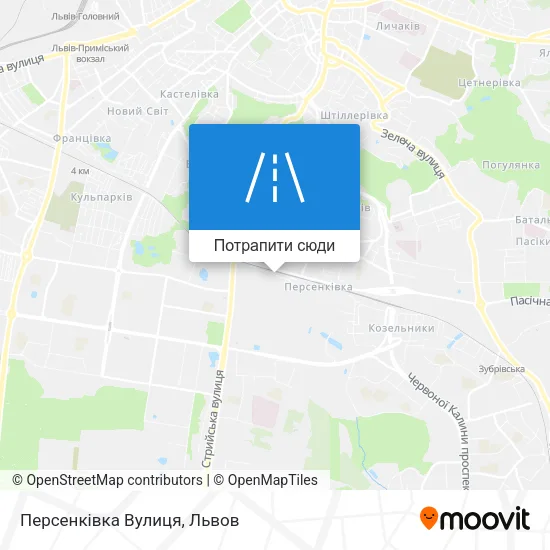 Карта Персенківка Вулиця