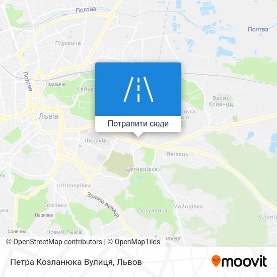 Карта Петра Козланюка Вулиця