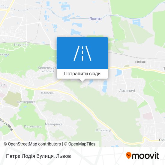 Карта Петра Лодія Вулиця