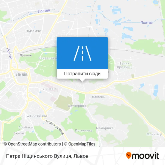 Карта Петра Ніщинського Вулиця