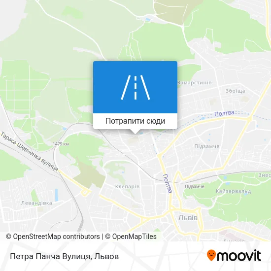 Карта Петра Панча Вулиця