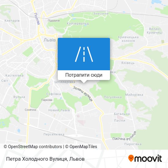 Карта Петра Холодного Вулиця