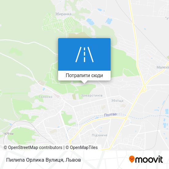 Карта Пилипа Орлика Вулиця