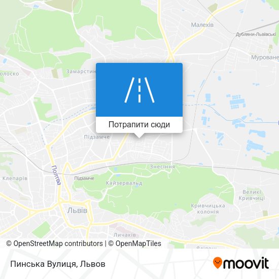 Карта Пинська Вулиця
