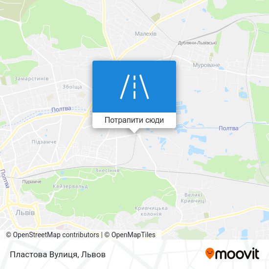 Карта Пластова Вулиця