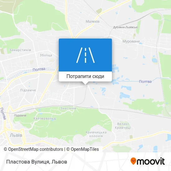 Карта Пластова Вулиця