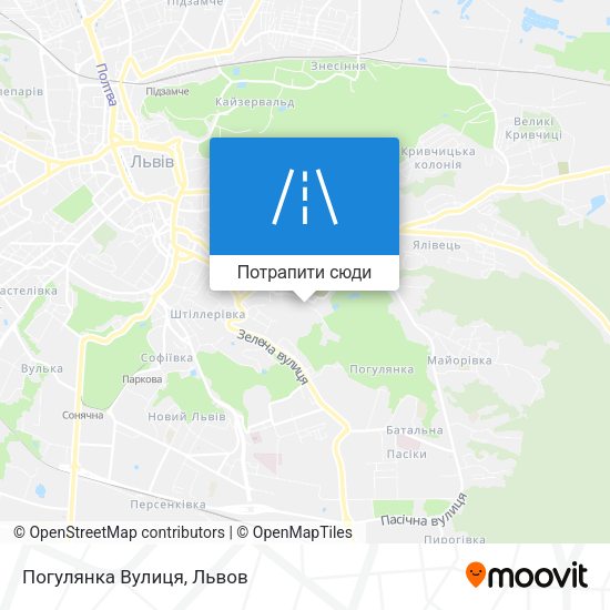 Карта Погулянка Вулиця