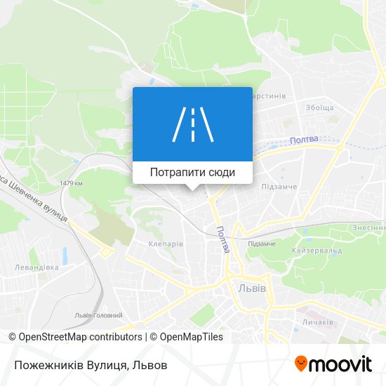 Карта Пожежників Вулиця