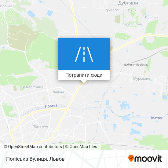 Карта Поліська Вулиця