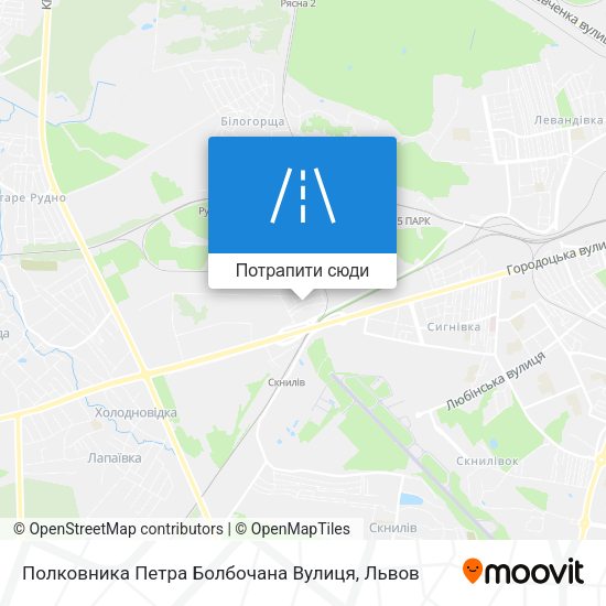 Карта Полковника Петра Болбочана Вулиця
