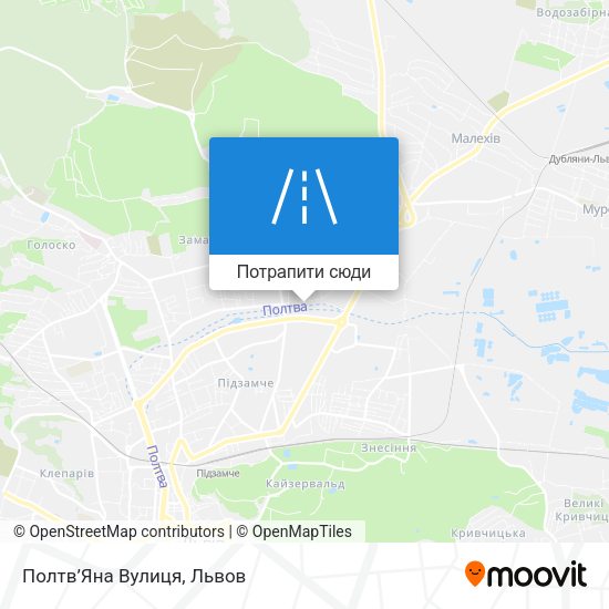 Карта Полтв’Яна Вулиця