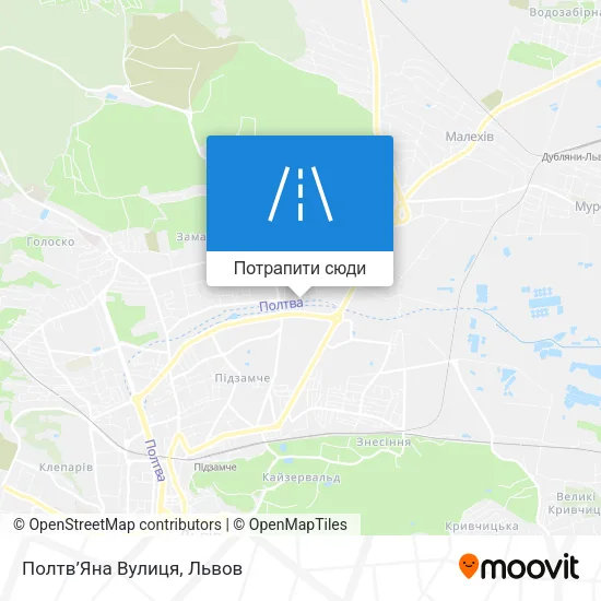 Карта Полтв’Яна Вулиця