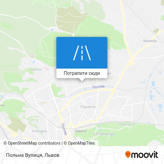 Карта Польна Вулиця