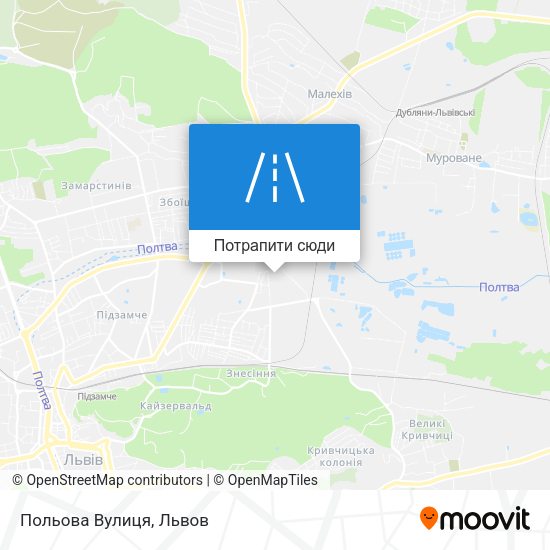 Карта Польова Вулиця