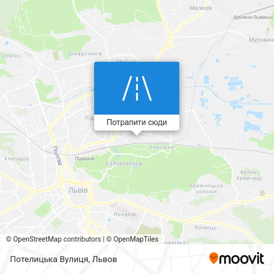 Карта Потелицька Вулиця