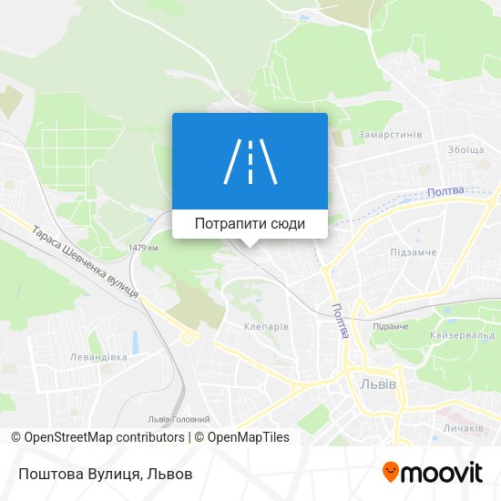 Карта Поштова Вулиця