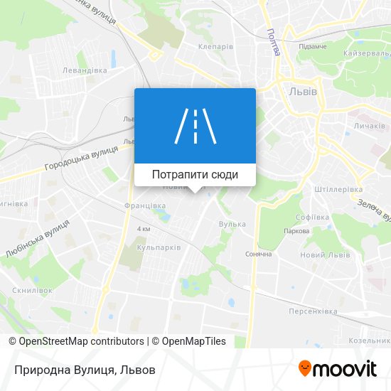 Карта Природна Вулиця