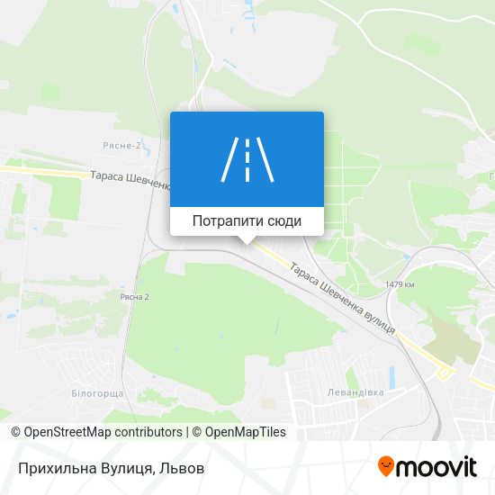 Карта Прихильна Вулиця