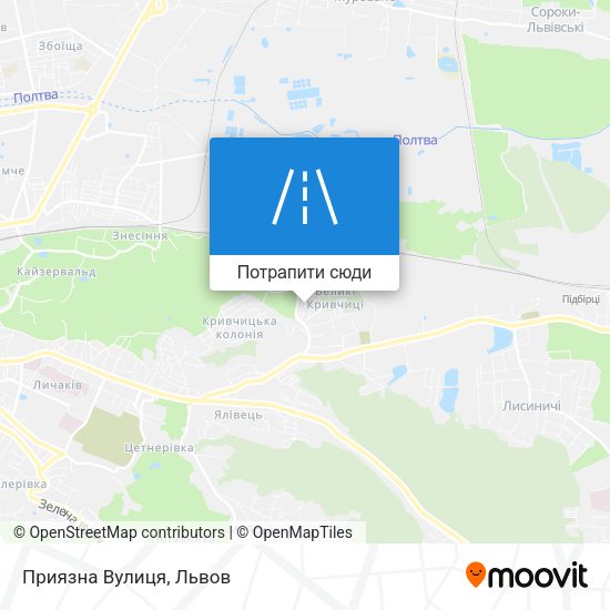 Карта Приязна Вулиця