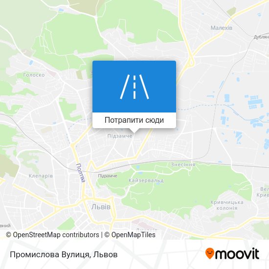 Карта Промислова Вулиця